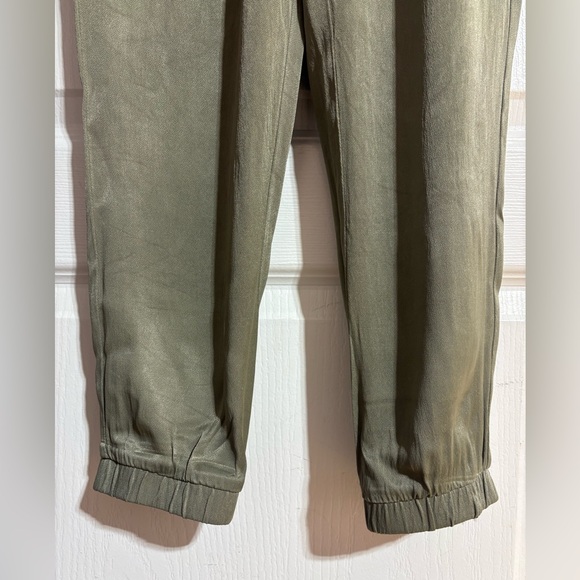 Esqualo Khaki Cargo Soft Comfy Elastic Waistband Pockets Jogger Pants Size 10 - Picture 5 of 9